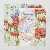 Wildblume Sommerhochzeit Einladung (Vorne/Hinten)