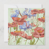 Wildblume Sommerhochzeit Einladung (Rückseite)