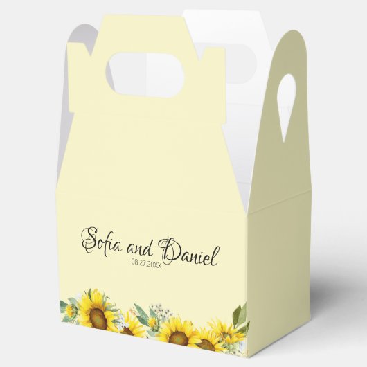 Wildblume Sonnenblumen Geschenkschachtel (Geöffnet)