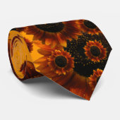 Wildblume-Sonnenblumen Krawatte (Gerollt)