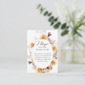 Wildblume Sonnenblumen Modernes Brautparty Begleitkarte (Stehend Vorderseite)
