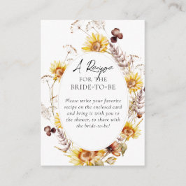 Wildblume Sonnenblumen Modernes Brautparty Begleitkarte