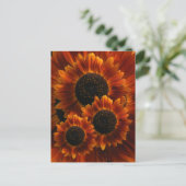 Wildblume Sonnenblumen Postkarte (Stehend Vorderseite)