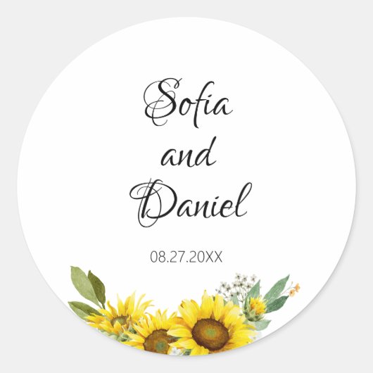 Wildblume Sonnenblumen Runder Aufkleber (Vorderseite)