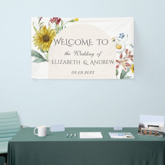 Wildblume Sonnenblumen Schmetterlinge Banner (Messeveranstaltung)