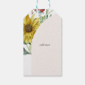 Wildblume Sonnenblumen Schmetterlinge Geschenkanhänger (Rückseite)