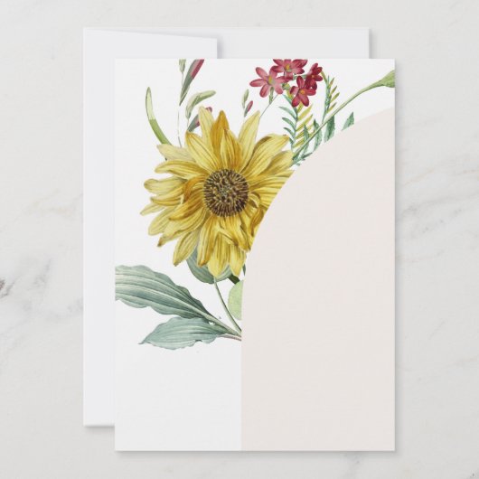 Wildblume Sonnenblumen Schmetterlinge Save the Dat Save The Date (Rückseite)