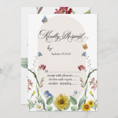 Wildblume Sonnenblumen Schmetterlinge UAWG Einladung (Vorne/Hinten)