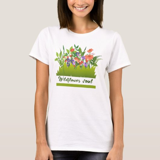 Wildblume Soul - lebendige, schöne Blume T - Shirt (Vorderseite)