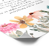 Wildblume Späte Nachttaucher Kinderdusche Poster (Ecke)