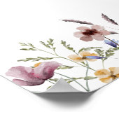 Wildblume Spätnächtliche Windeln signieren Poster (Ecke)