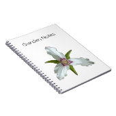 Wildblume-Spiral-Notebook aus poliertem Trillium Notizblock (Rechte Seite)