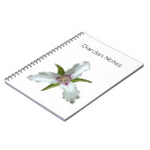 Wildblume-Spiral-Notebook aus poliertem Trillium Notizblock (Linke Seite)