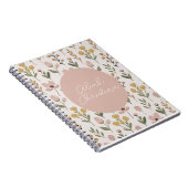 Wildblume Spiral Notebook Personalisiert Baby Notizblock (Rechte Seite)