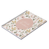 Wildblume Spiral Notebook Personalisiert Baby Notizblock (Linke Seite)