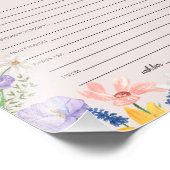 Wildblume Spring Baby Advice Writing Card Sign Fotodruck (Ecke)