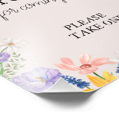 Wildblume Spring Baby Dusche Favoriten Unterschrif Fotodruck (Ecke)