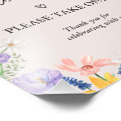 Wildblume Spring Baby Dusche Favoriten Unterschrif Fotodruck (Ecke)