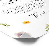 Wildblume Spring Baby Dusche Windeln Raffle Game Poster (Ecke)