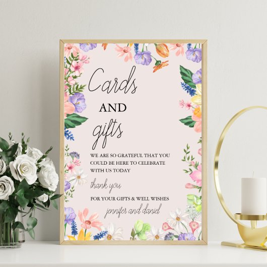 Wildblume Spring Baby Duschkarten und Geschenke Un Fotodruck