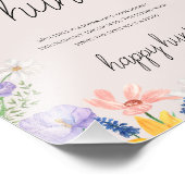 Wildblume Spring Baby Schnuller Huntkarte Zeichen Fotodruck (Ecke)