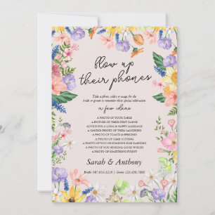 Wildblume Spring bläst ihre Telefonsignatur-Karte  Einladung