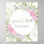 Wildblume Spring Brautparty Guest Book Sign Poster (Vorne)