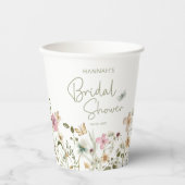 Wildblume Spring Brautparty Pappbecher (Vorderseite)