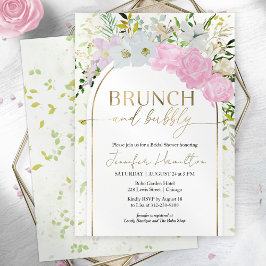 Wildblume Spring Brunch und Bubbly Brautparty Einladung