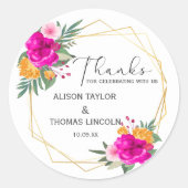 Wildblume Spring dank klassischer Rundaufkleber Runder Aufkleber (Vorderseite)