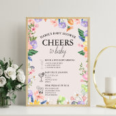 Wildblume Spring Drinks Menü Unterschrift für Baby Fotodruck