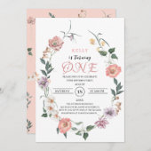 Wildblume Spring feiert Einladung (Vorne/Hinten)