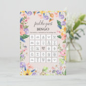 Wildblume Spring findet die Gast-Bingo-Game-Karte Einladung (Stehend Vorderseite)