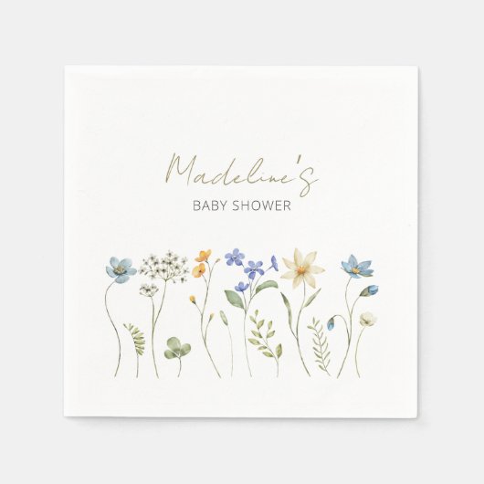 Wildblume Spring Floral Baby Dusche Serviette (Vorderseite)