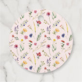 Wildblume Spring Floral Baby Dusche Vielen Dank Geschenkanhänger (Rückseite)