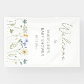Wildblume Spring Floral Baby Dusche Willkommen Banner (Horizontal)