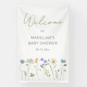 Wildblume Spring Floral Baby Dusche Willkommen Banner (Vertikal)