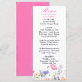 Wildblume Spring Floral Menükarte (Vorne/Hinten)