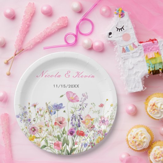 Wildblume Spring Floral Pappteller (Party)