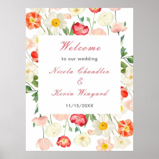 Wildblume Spring Floral Poster (Vorne)