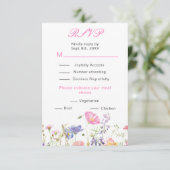 Wildblume Spring Floral RSVP Karte (Stehend Vorderseite)
