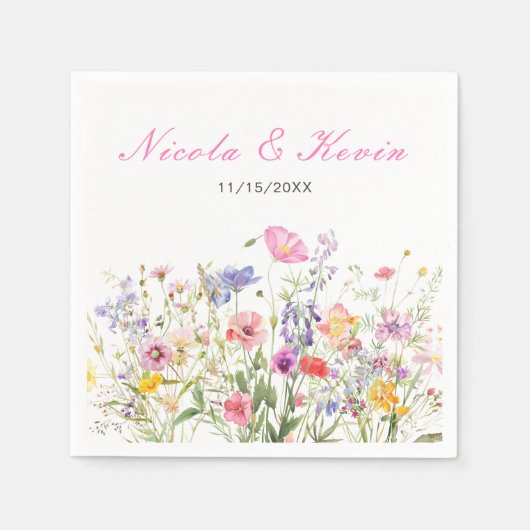 Wildblume Spring Floral Serviette (Vorderseite)