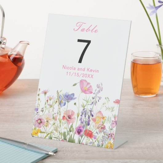 Wildblume Spring Floral Table Sockelschild (In Situ)