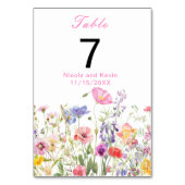 Wildblume Spring Floral Table Tischnummer (Vorderseite)