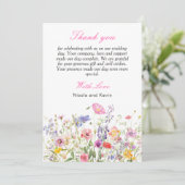 Wildblume Spring Floral Vielen Dank Dankeskarte (Stehend Vorderseite)
