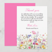 Wildblume Spring Floral Vielen Dank Dankeskarte (Vorne/Hinten)