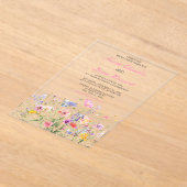 Wildblume Spring Floral Wedding Acryleinladungen (Ablage )