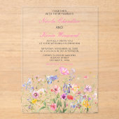 Wildblume Spring Floral Wedding Acryleinladungen (Vorderseite)