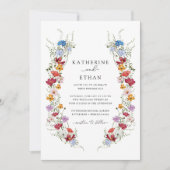 Wildblume Spring Floral Wedding Einladungen (Vorderseite)