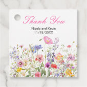 Wildblume Spring Floral Wedding Geschenkanhänger (Vorderseite)